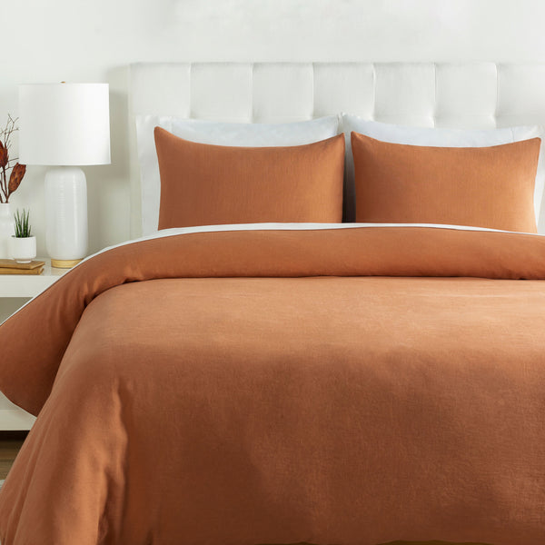 Rust Linen Duvet Set