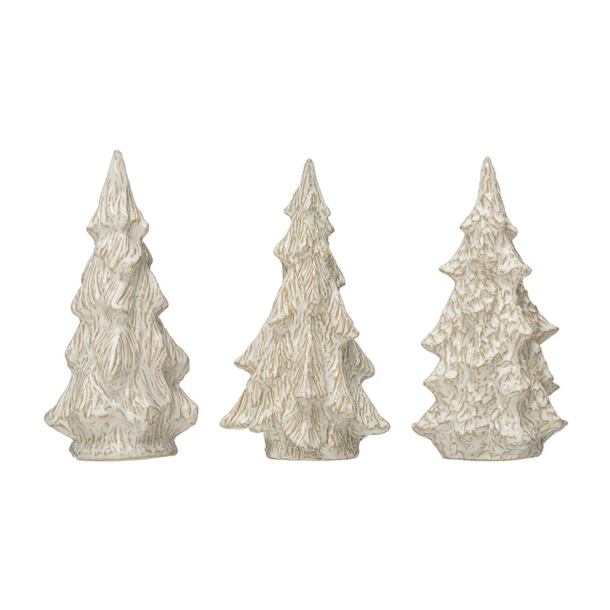 White Stoneware Reactive Glaze Tree
