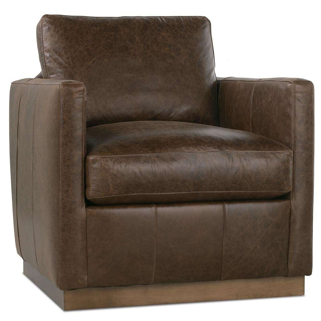 Allie Leather Swivel Chair