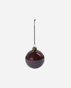 Burgundy Striped Ornament