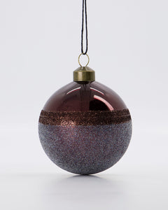 Burgundy Striped Ornament