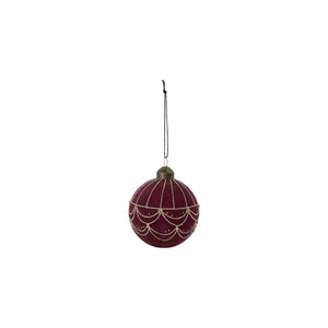 Burgundy Velour Ornament