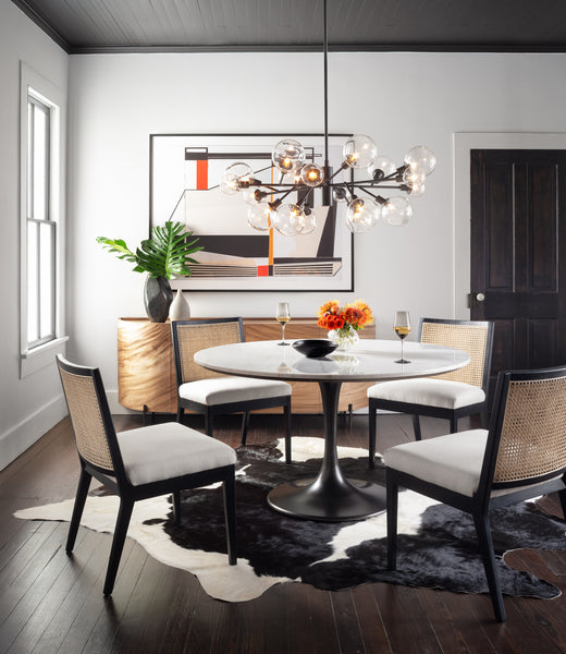 Powell Dining Table- White Marble