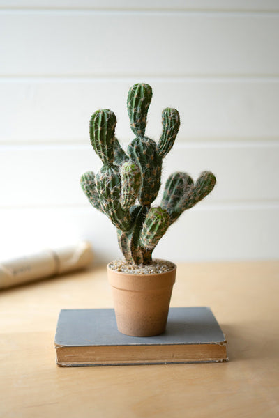 Artificial Potted Barrel Cactus
