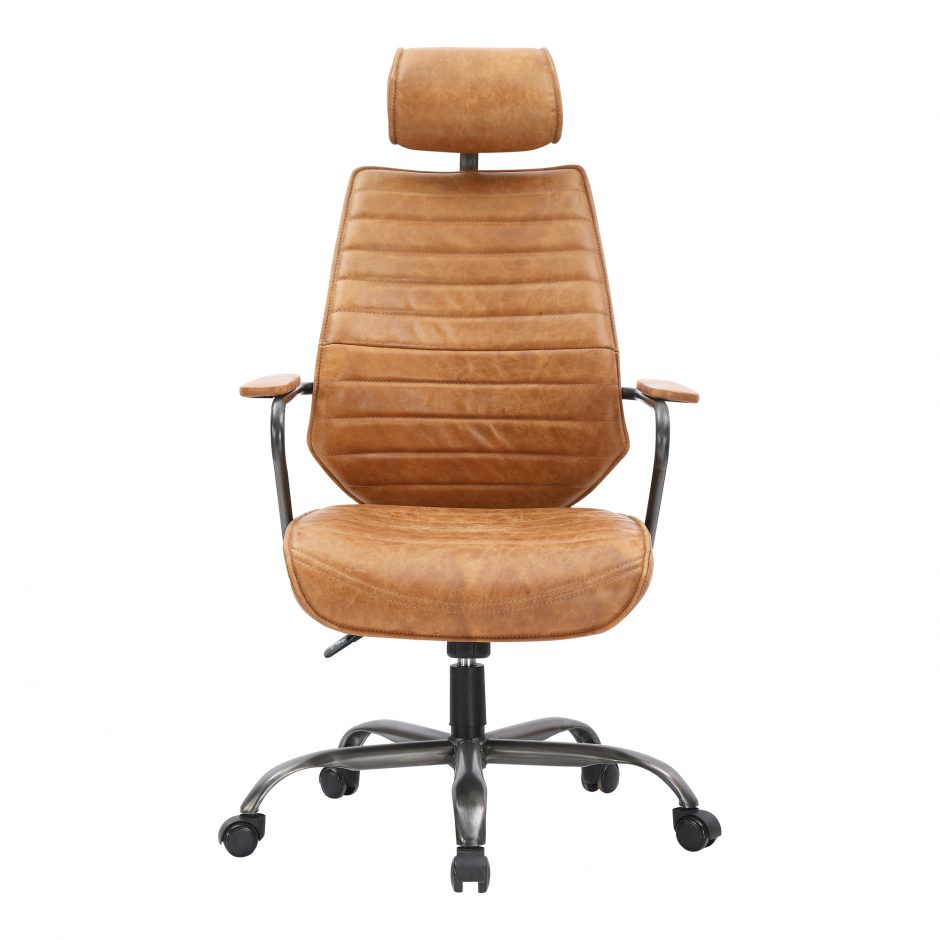 Executive Swivel Office Chair- Cognac