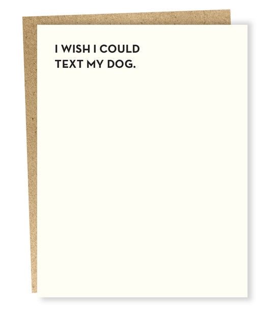 Dog Text Greeting Card