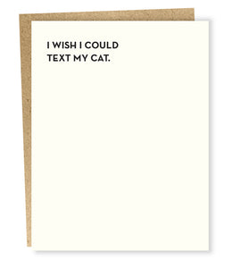 Cat Text Greeting Card