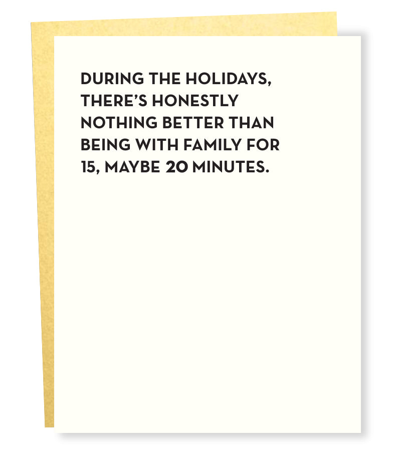 Twenty Minutes Greeting Card