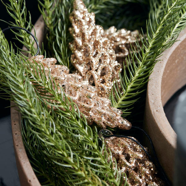 Gold Pinecone Ornament