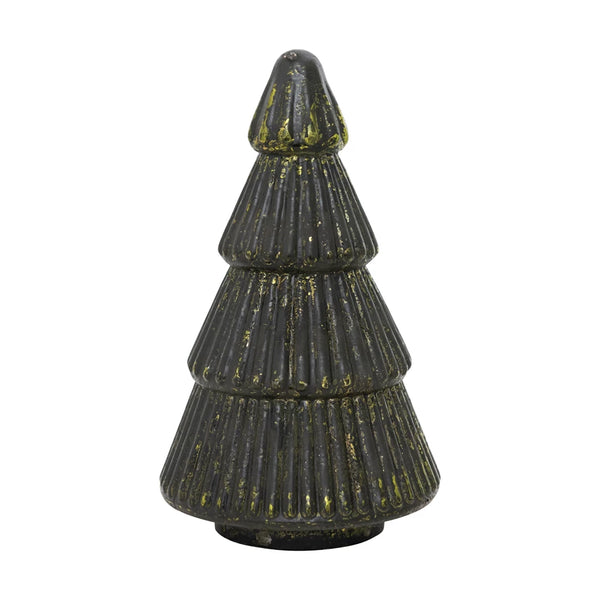 Green Embossed Mercury Glass Tree