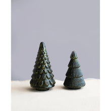 Load image into Gallery viewer, Green Embossed Mercury Glass Tree