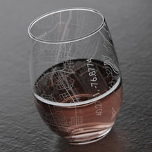 Load image into Gallery viewer, Harrisburg Map Stemless Wine Glass