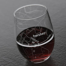 Load image into Gallery viewer, Hershey Map Stemless Wine Glass