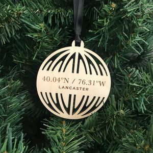 Lancaster Coordinates Ornament