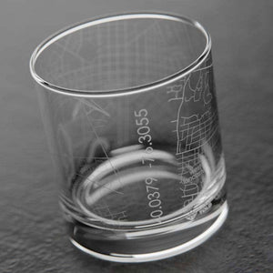 Lancaster Map Whiskey Glass
