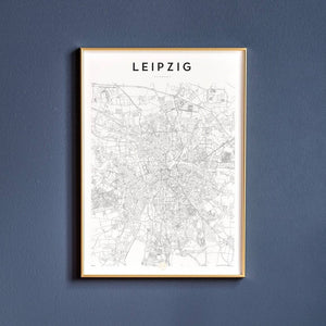 Leipzig Map Print