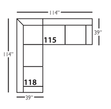 Load image into Gallery viewer, Derby Sectional - 115 &amp; 118