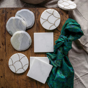 White Marble Coasters