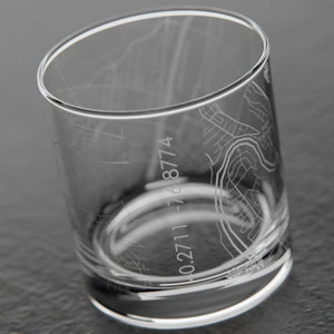 Harrisburg Map Whiskey Glass