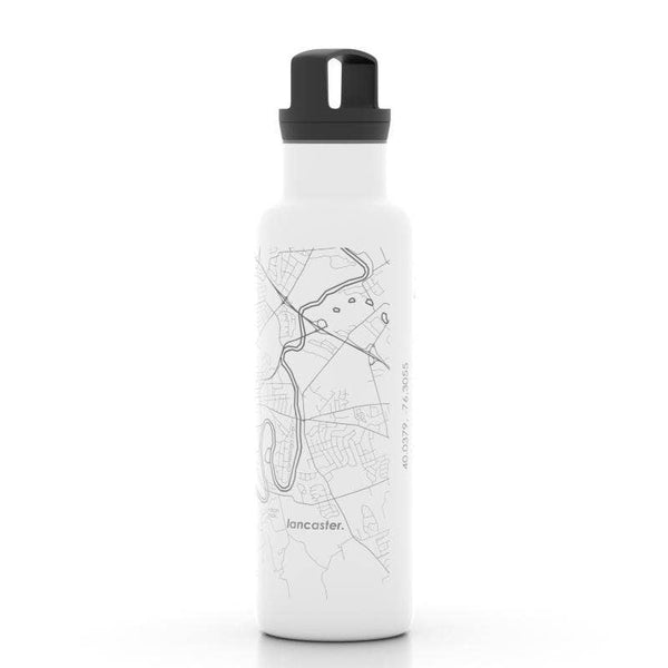 Lancaster Map Insulated Bottle