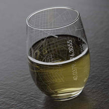 Load image into Gallery viewer, Lancaster Map Stemless Wine Glass