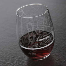 Load image into Gallery viewer, Lancaster Map Stemless Wine Glass