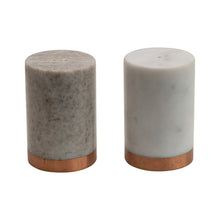 Load image into Gallery viewer, Marble and Copper Salt &amp; Pepper Set